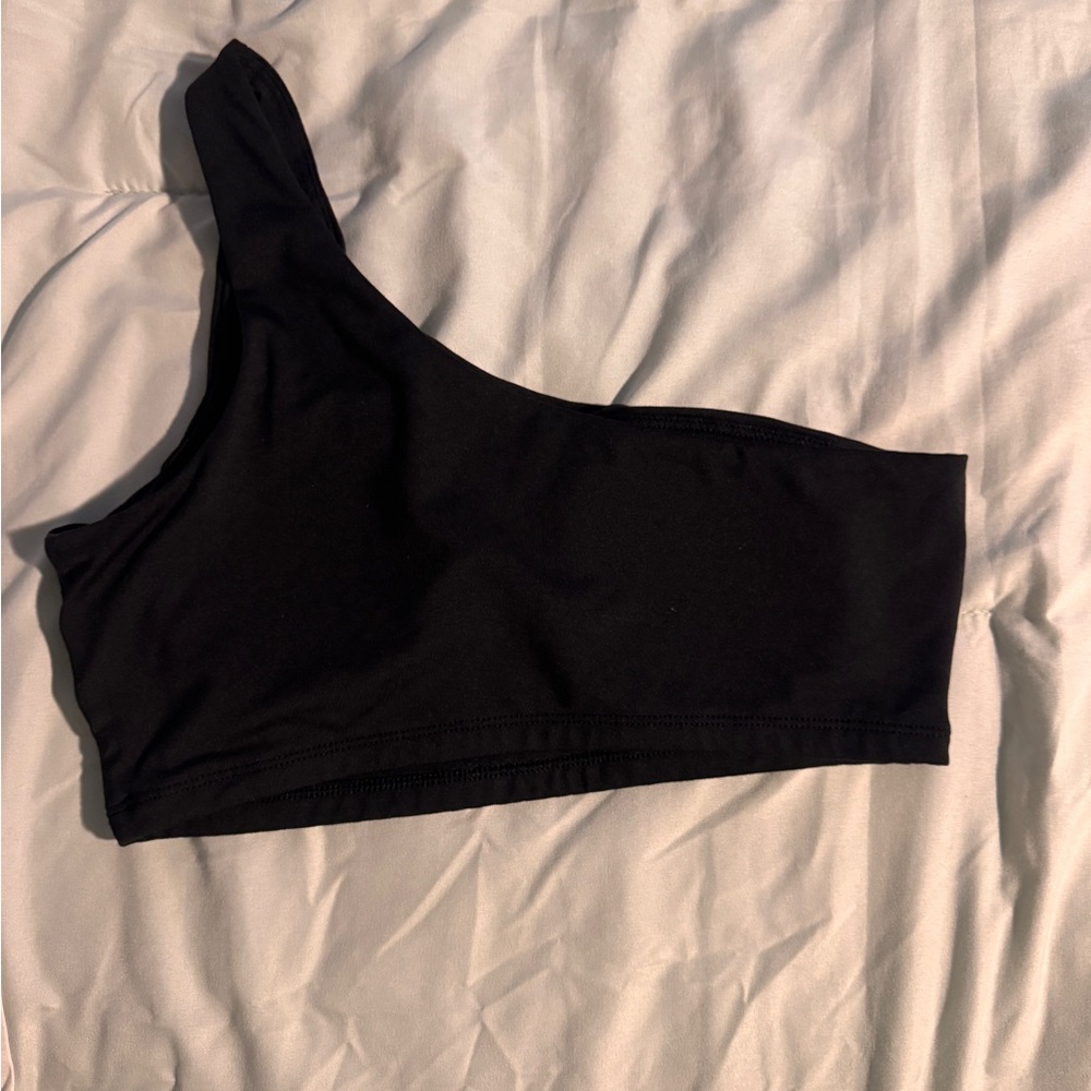 Black One-Shoulder Top